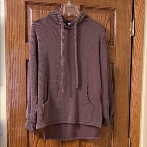 Winter Sale 3 for 10 ❄️ White Birch Brown Striped Hoodie